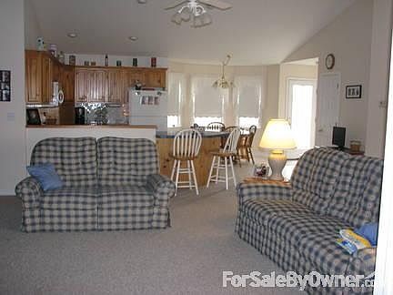 Open kitchen and living room.