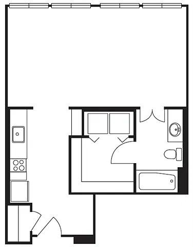 Floor plan S06 0 Bed 1 Bath