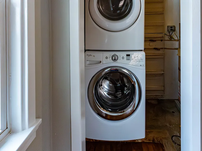 !st floor. Utility closet with washer and dryer.