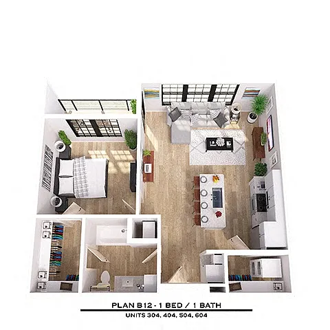Floor plan B12 1X1