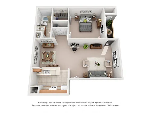 Floor plan One Bedroom C