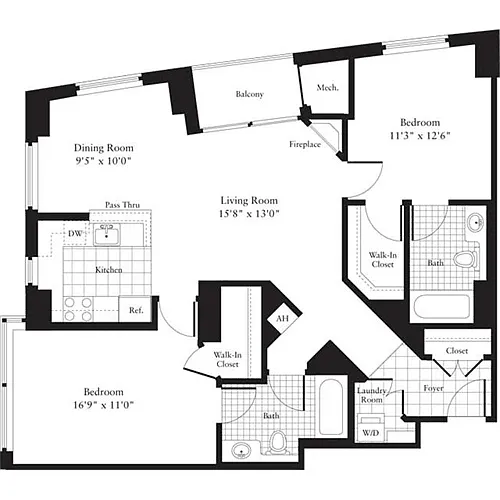 Floor plan 2 Bedrooms F
