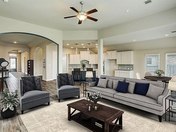 Living area virtually staged
