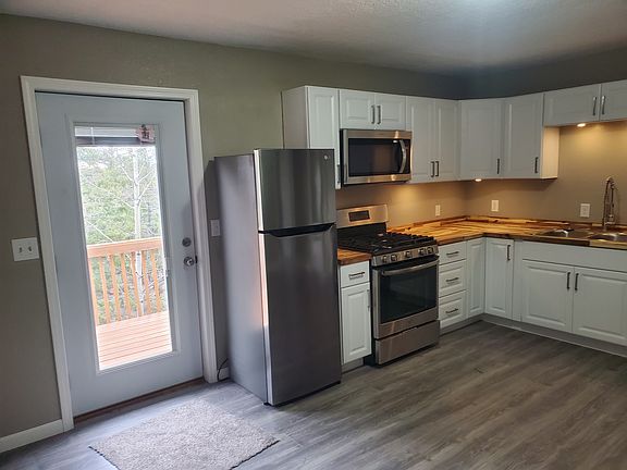 View to kitchen from main living area.