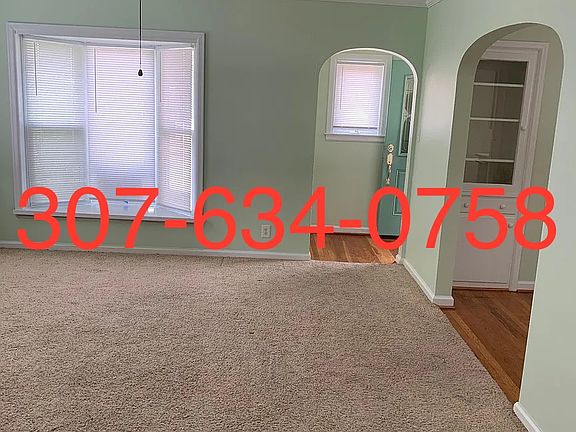 Living room with bay window
