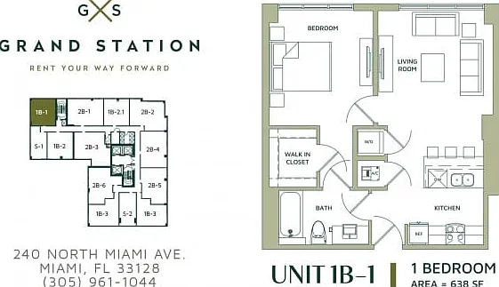 1B-1 | 638 Square Foot One Bedroom one Bath 1B-1 | 638 Square Foot One Bedroom one Bath