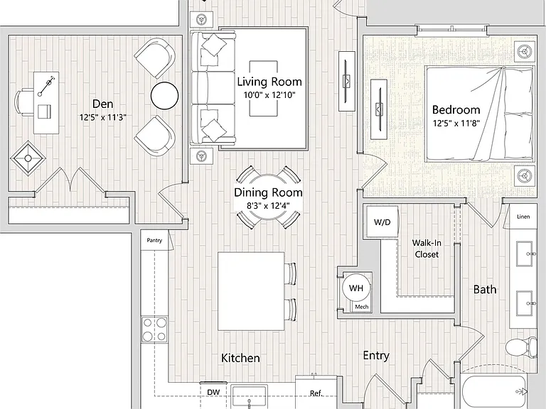 One Bedroom Flex with Den - B1 One Bedroom Flex with Den - B1