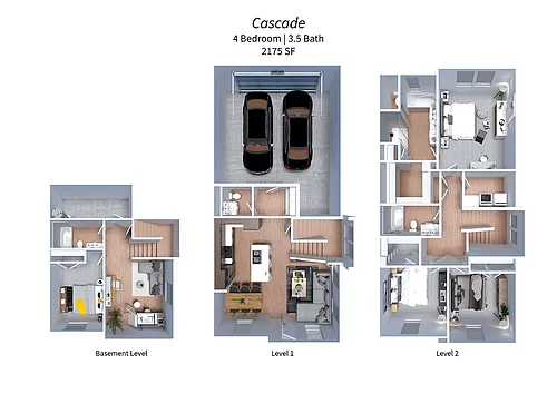 Floor plan Crestview Ridge - Cascade (3 Bed + Den)