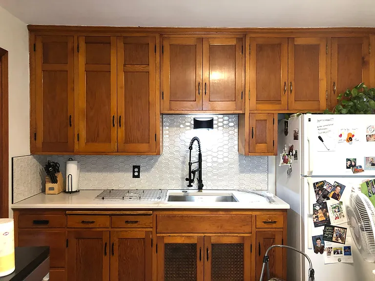 beautiful remodeled kitchen! The fridge has been upgraded to stainless steel.