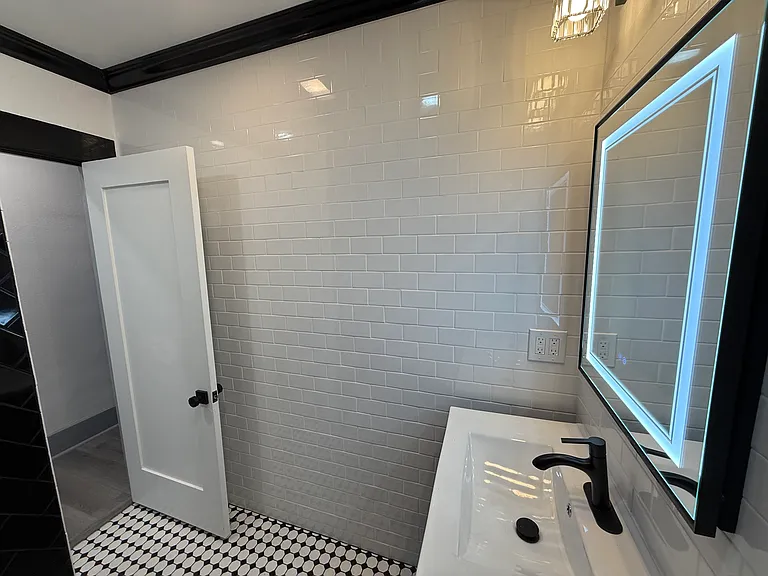 Second angle of fully remodeled bathroom