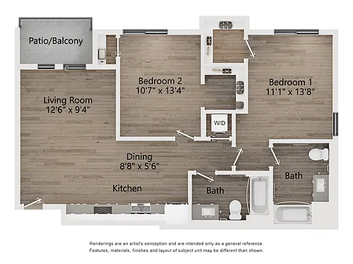 Floor plan 2 BR TYPE A