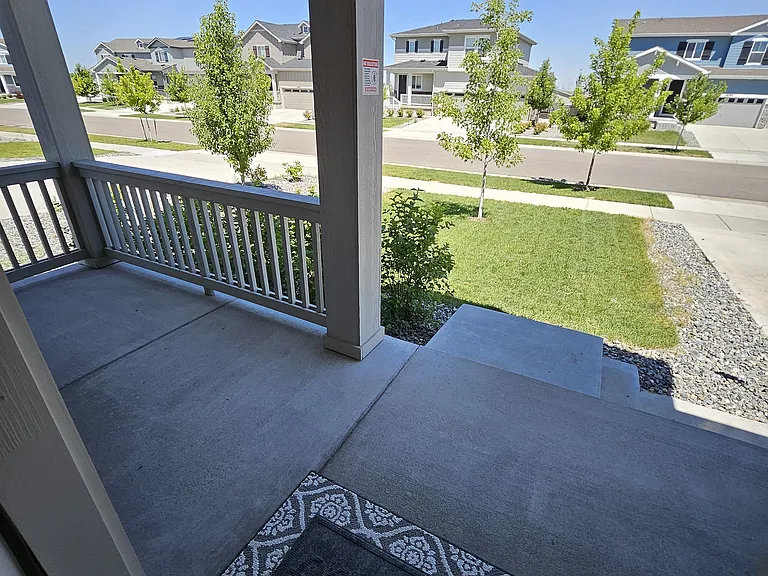Looking out front door.