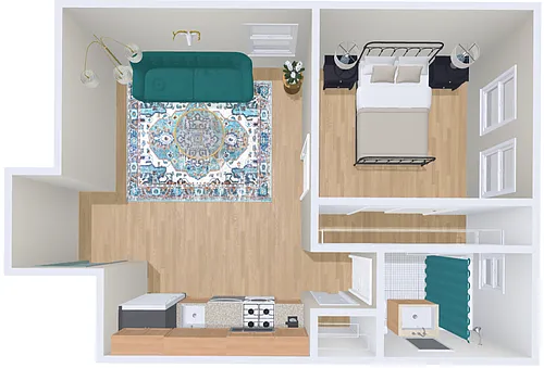 Floor plan 1bd/1b 18