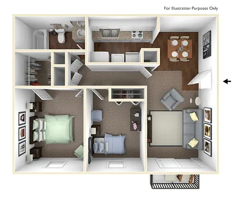 Floor plan 2 Bedroom