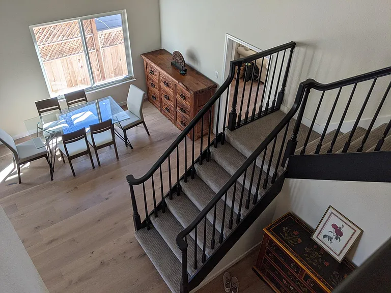 The 9 drawer cabinet stays in the dining room