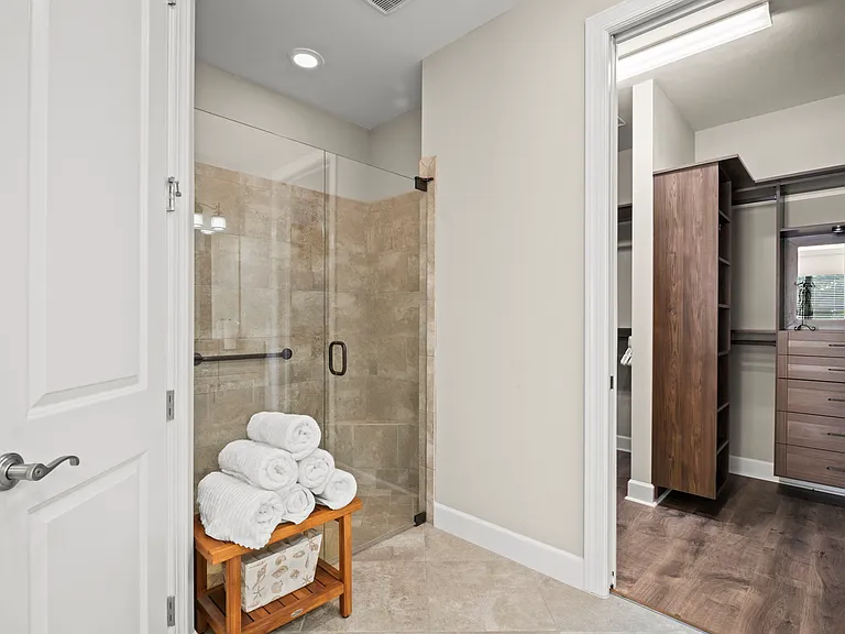 Main step in shower
