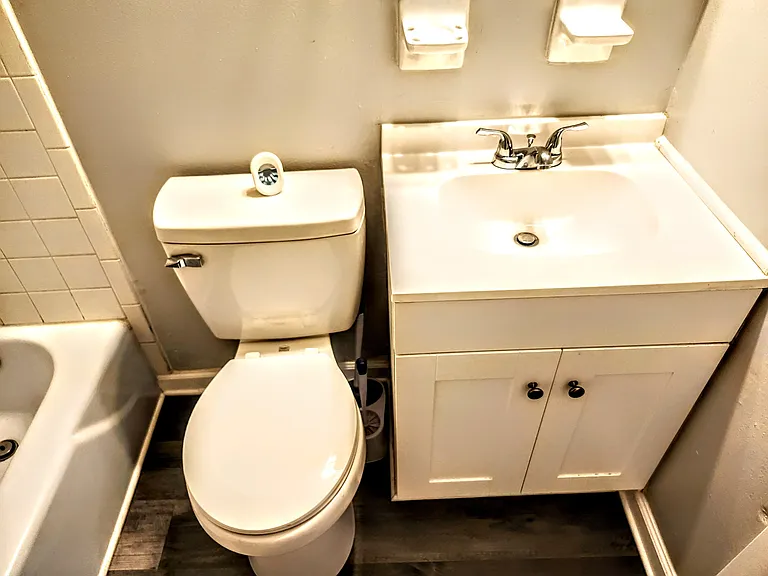 New toilet and vanity