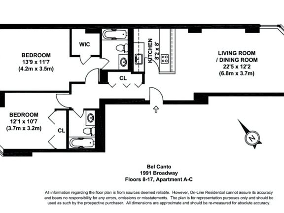 2nd image of 1991 Broadway APT 12A