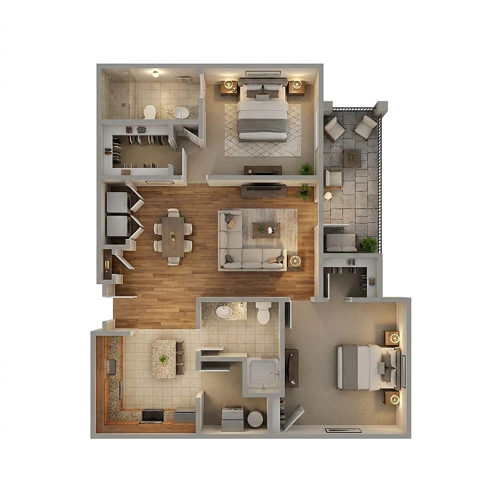 Floor plan 2X2C