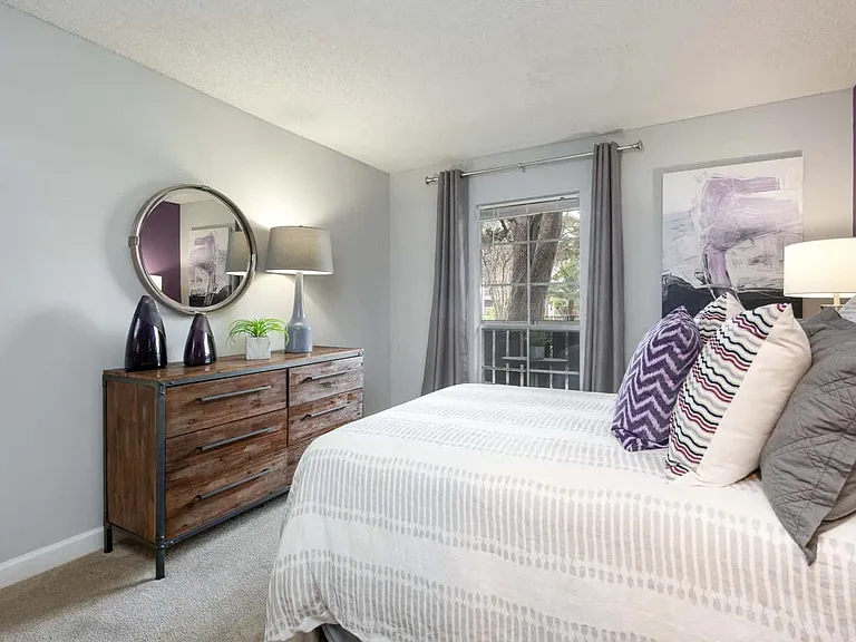 Sequoia floor plan bedroom angle 1x1 750 sq ft