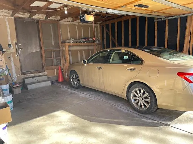 Interior of garage