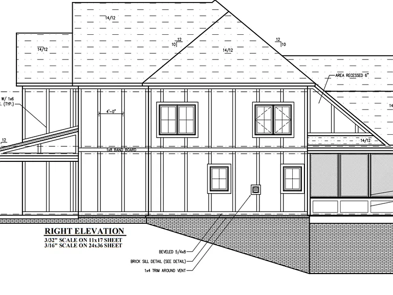 Elevation from east.