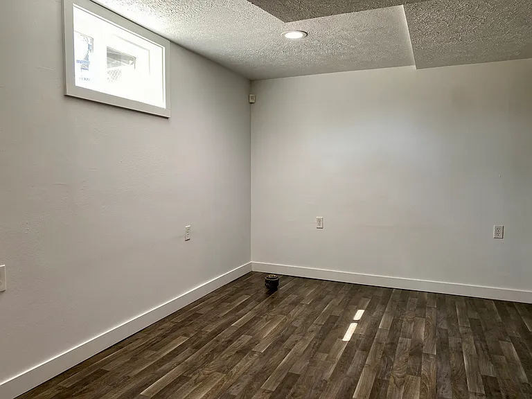 Clean, finished extra space (office or play area or storage)