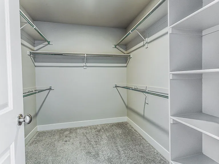 Large walk in primary closet