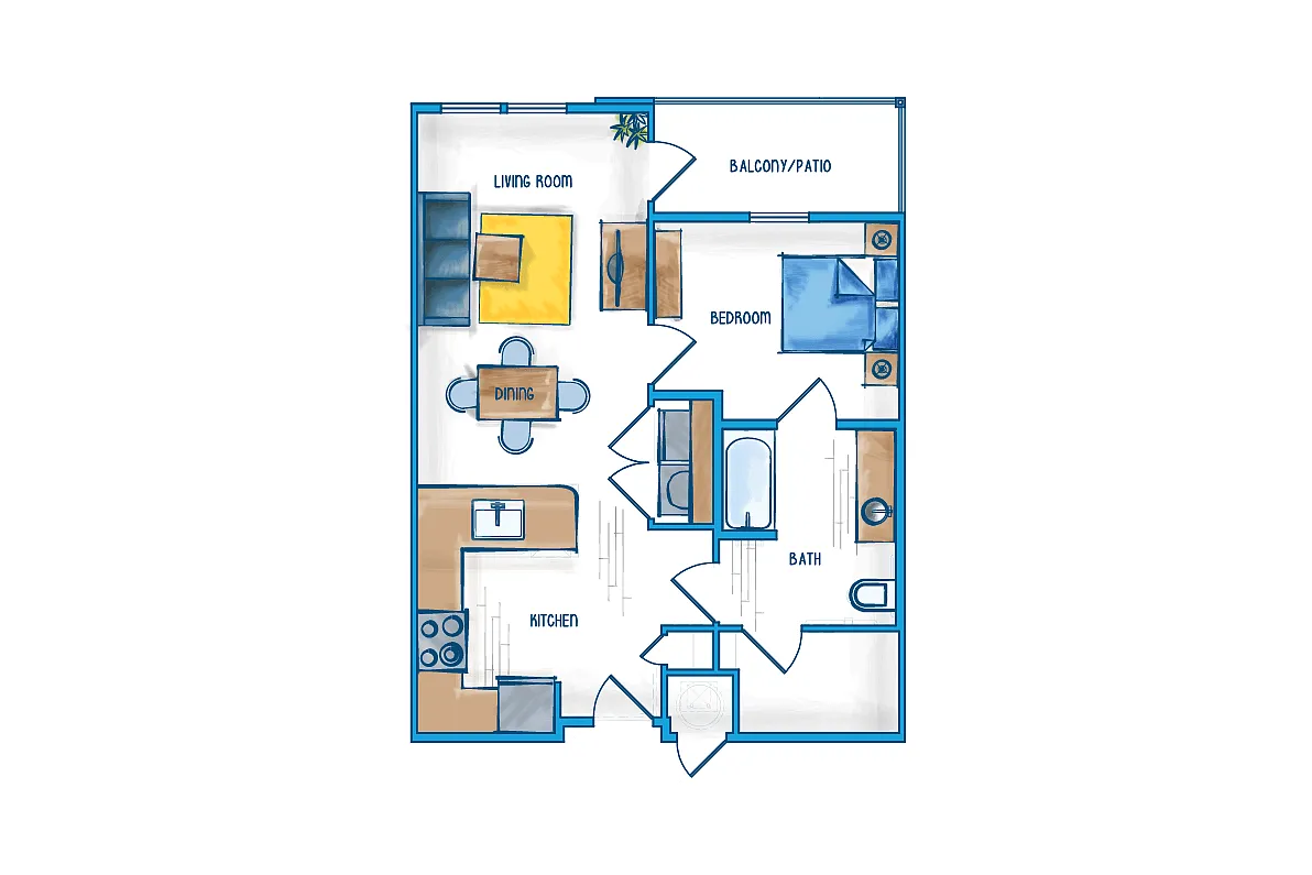 Floor plan 1 Bedroom