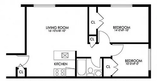 Floor plan 2 Bedroom