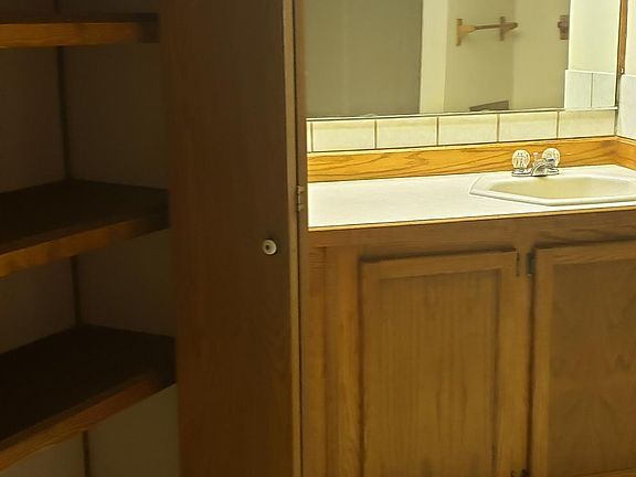 Linen closet and bath vanity
