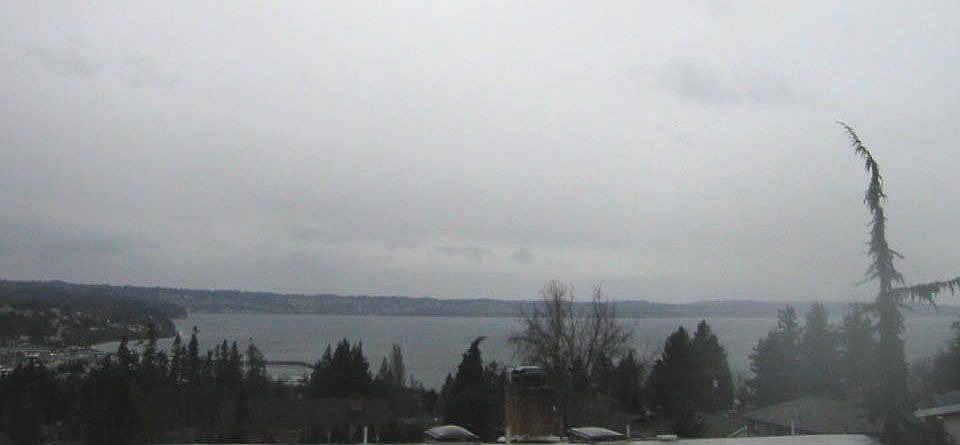 Amazing view of the sound, Mt Rainier, and Des Moines marina.