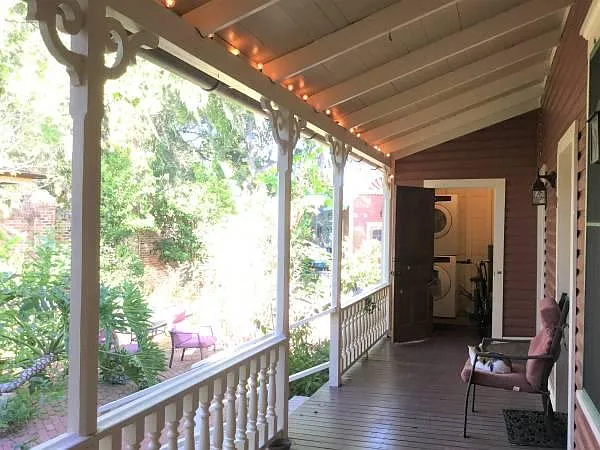 Porch and entry to private laundry and storage, Apartment #2