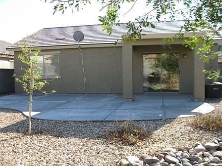 Back patio of the home