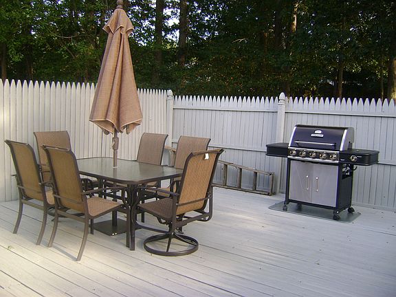 fenced backyard