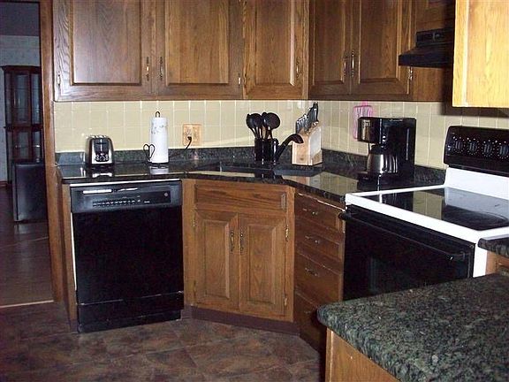Kitchen with granite countertops