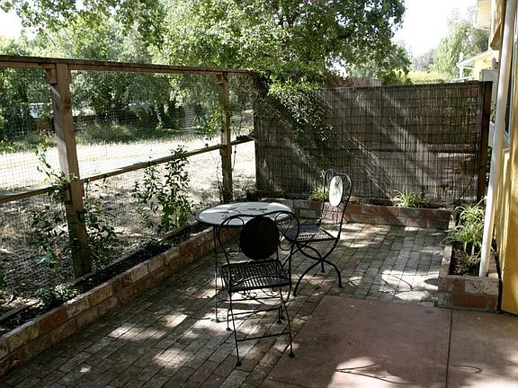 Semi-private back patio