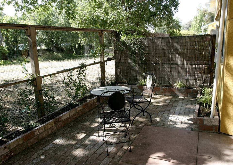 Semi-private back patio