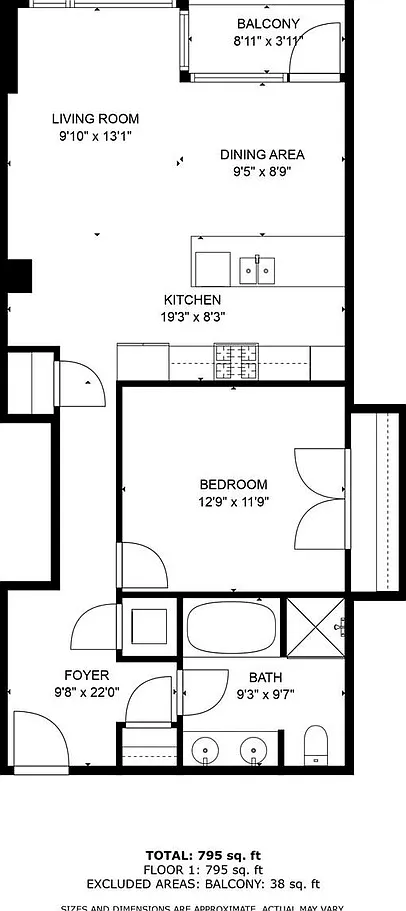 1 bed, 881 sqft, $2,300 — Photo 2