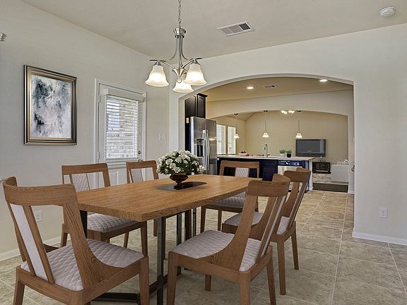 Dining area open to kitchen