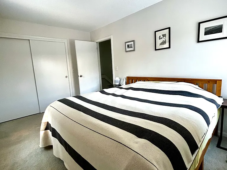 Upstairs back bedroom (new king bed)
