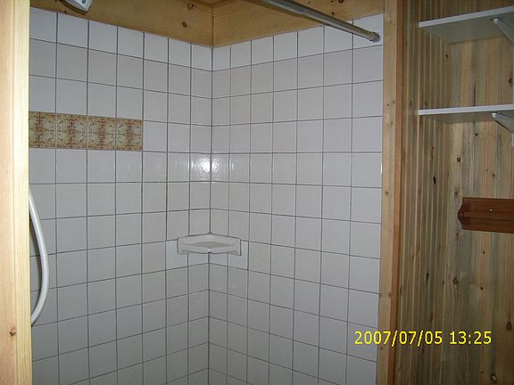 Downstairs shower stall