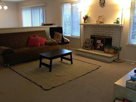 Living room with fireplace