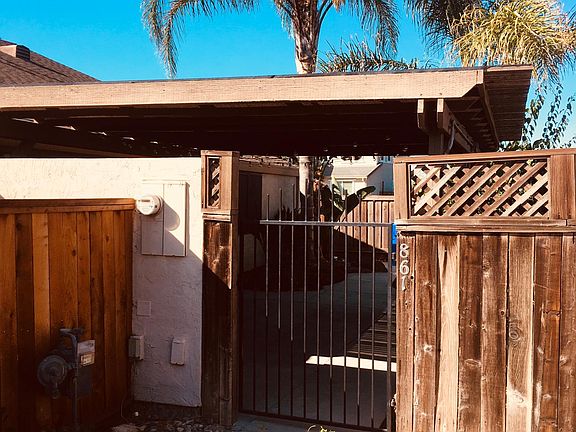 Gated entrance into your own private courtyard, big enough t