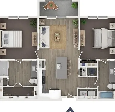 Floor Plan (The Chateau) - 2 Bedroom (B1) The Napa Floor Plan (The Chateau) - 2 Bedroom (B1) The Napa
