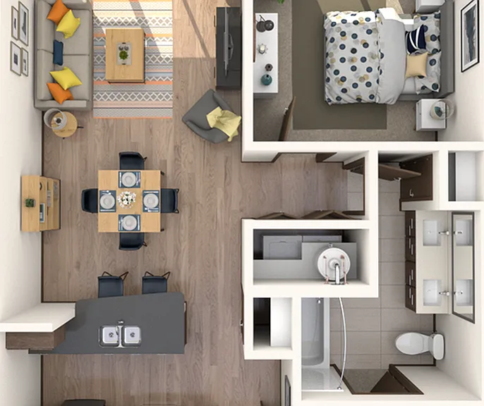 1 Bedroom | 1 Bath | 754 SF 1 Bedroom | 1 Bath | 754 SF
