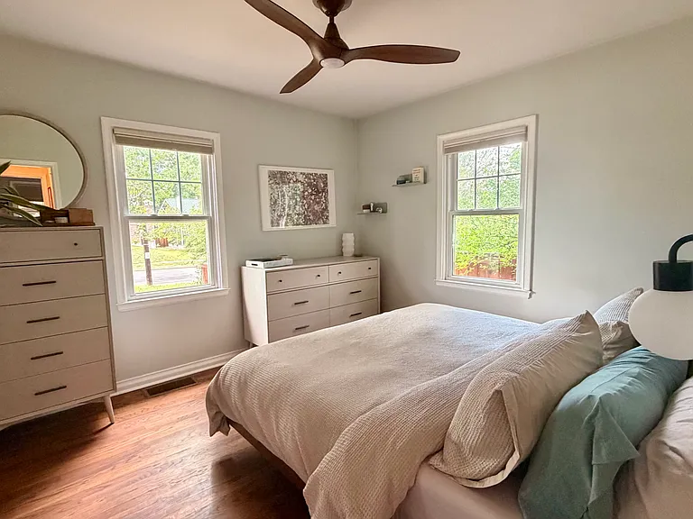 Main level bedroom (king size bed shown in photo)