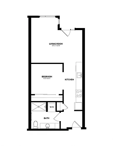 Floor plan A-12 One Bedroom