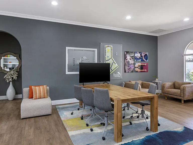 Our clubhouse features a dedicated work area