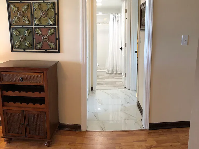 hall to guest bed and bath